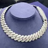 Пользовательские VVS Moissanite Big Hip Hop Mens Rapper Rapper Diamond Chain Coolcelace Cuban Link Chain 20 мм