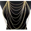 Chains Party Fashion Women Tassel Statement Necklaces Body Chain Multi Layer Necklace