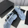 Dames sandalen lederen flip-flops round head vintage parel hardware gesp glooid dia's klassieke ontwerper dames strandschoenen