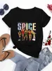 Women's T-Shirt Spice Girls Print Funny Cartoon T Shirts Women Anime T-shirt Harajuku Graphic Top Tees Summer Casual Short sleeve Tshirts Female P230510