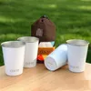 Tassen 4 Stück 350 ml Tragbare Outdoor Camping Tee Milch Kaffeetassen Wandern Picknick Grill Bier Edelstahl Becher 425C