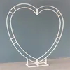 6.5FT Heart Shaped Flower Row Flower Arrangement With Metal Arch Wedding Background Floral Arch Set Party Stage Props Decor