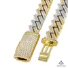 Natural Diamond Cuban Link Chain 14k Yellow Gold Luxury Chain Halsband till grossistpris