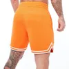 Men's Shorts Mens Breathable Basketball Shorts Orange Mesh Fitness Sports Leisure Workout Sport Pants Quick Dry Gyms Bodybuilding Shorts 230510