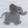 ベターホームズガーデンコットンロープ長方形トートビン、象のかぎ針編み