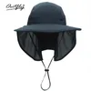 Wide Brim Hats Bucket Outfly Summer Sun Men Women MultiFunctional UV WideBrimmed Fisherman Neck Protection Riding Hunting 230509