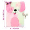 Anteckningar Kids Girls Diary Notebook Lockable Fuzzy Plush Journal