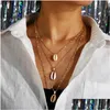 Hanger kettingen modeshell mti layer ketting gouden trui ketting lang voor vrouw