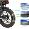 Bici elettrica 48V Batteria 20 * 4.0 pollici Fat Bike 500W 750W 1000W Motore SHIMANO 7 velocità Bicicletta elettrica Mountain Ebike per adulti
