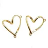 Charms 100 PCS/Lot Gold Golde 3D Heart Connector Hanger Good voor DIY Craft Making 34x34mm Drop Delivery Sieraden Bevindingen Componenten Dhayl