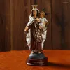 قلادات قلادة ديالو فيرجن دي كارمن الصلبان المسيح على تمثال متقاطع يحمل الطفل يسوع التماثيل مجموعة الديكور الديكور