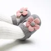 Premiers marcheurs 0-16 mois Adorable fleur infantile pantoufles enfant en bas âge bébé garçon fille tricot berceau chaussures dessin animé mignon anti-dérapant pré-marcheur