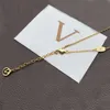 Kvinnor Luxurys Designer Hoop Pendant Halsband Mens Halsband Klassiska länkkedja Fashion Brand Letter Jewelry Accessories 2305104BF