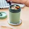 Ensembles de vaisselle Petit déjeuner portable Boîte à lunch Récipient de 330 ml avec cuillère PP Matériel Tasse sous vide Soupe Vaisselle isolée