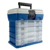 Wakeman Storage Tool Box-Durable Organizer Utility Box-4 cassetti, 19 scomparti ciascuno per forniture da campeggio e attrezzatura da pesca all'aperto Dar