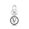 Porte-clés lettre V Marque Designer Mens De Luxe Plaque Ronde De Voiture Porte-clés Femmes Boucle Porte-clés À La Main En Cuir Hommes Femmes Sac ornement pendentif Top qualité