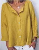 Kvinnors blusar skjortor Summer Linen Woman Långärmad kvinnlig topp tee casual t Women 230510
