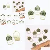 Charms 100Pcs/Lot Chunky Enamel Cactus Bonsai Pendant Jewelry Findings Fashion Handmade Necklace Accessories 14X2M Drop Delivery Comp Dhios