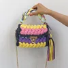 Sacs de soirée de haute qualité tissé à la main sac grande capacité bandoulière exquis crochet sac à main mode tendance femmes tricoté