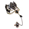 Bracelets de charme góticos pulseiras de pulseira gótica de jóias com punho de punho anel luvas sem dedos para mulheres trajes de Halloween