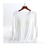 女性用Tシャツハイカラー長袖のトップス、ブラジャーネックベストパッド入りスリムフィットタンクセクシーなシャツフェミニノカジュアル230510