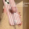 Étuis de luxe Mignon 3D Amour Coeur Stand Holder Case Pour IPhone 14 12 13 Pro Max 11 INS Fille Support Capa Antichoc Silicone Couverture pour 14 pro