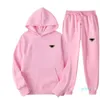 Men's and Women's Two Pieces Pants tracksuits Outfit High Neck Hoodies Sweatshirt Pants