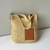 Straw torba designerska torba plażowa dla kobiet torby na torby na letniej wakacje torby na ramię luksusowe torebki torebka duża pojemność szydełkowania na drutach litera szeroki pasek