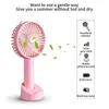 USB Pink Pink Mini Handheld Fan Outdoor Mini Creative Desktop Office Mute opladen Portable handheld fan