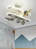 Ceiling Lights Modern Cartoon Air Plane Kids Light L67cm H45cm LED De Children Room Bedroom Lamp Nursery Decorative Lighting