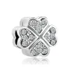 925 sterling silver charms for pandora jewelry beads Dangle New white love is forever clover family tree diy