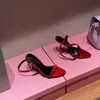 Женская дизайнерская сандаловая стилевая каблука сексуальные сандалии летние женские одежды для обуви ночной клуб высококачественный подлинный кожаный случайный бренд 10A размер 35-41 кожа с коробкой