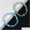 Cuentas 8Mm Diseño de moda Cristal de cristal Natural Flash Stone Bead Bracelet Para Mujeres Hombres Colorf Moonstone Dl Polish Frosted E Dhgarden Dhabc