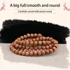 Strand Women Armband Wood Beaded Solid Color Halsband Handledsmycken Rund Casual Formal Dressing Clothing Decoration Gift
