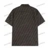 xinxinbuy Hommes designer Tee t-shirt 23ss Double lettre impression manches courtes coton femmes Noir blanc bleu marron S-2XL