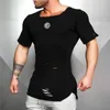 男性S TシャツKaus Pria Katun Baru Lubang Sobek Vintage Atasan Kasual Mode Aktivitas Hip Hop Kebugaran 230509
