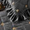 Кровать юбка Nordic Bedding Coadsvread Luxury Bed Крышка кружевная вышива