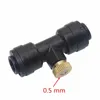 Équipements d'arrosage Pulvérisateur en laiton avec 1/4 pouces Tube OD Slip Lock T Connecteur Jardin Brumisation Irrigation Buse de brumisation 100 ensembles