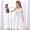 Pyjamas Toddle Girl Blanc Chemise De Nuit Princesse Robe Enfants Pyjamas Chemises De Nuit Pour Les Filles Enfants Nuit Robe Fille Dentelle Robe De Couchage 230509