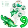 Party Decoration 1Set Giant Crocodile Foil Balloons Safari Animal Kids Birthday 32Inch Number Sequin Latex Globos Home Decorparty