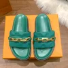 2023 Slide Bom Dia Comfort Flache Damensandalen Designer Luxus Leder Leinwanddruck Gummi Strandpantoffeln