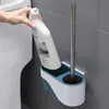 Escovas escova de toalete ferramentas de limpeza alça longa buraco livre sem canto morto pendurado na parede limpeza doméstica sem perfuração
