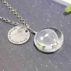 Chains RXSMll Dandelion Necklaces For Women Girls Simple Hand-made Time Gemstone Heart-shaped Round Oval Crystal Necklace Jewelry Gift