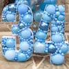 Party Decoration 7393cm Giant Birthday Figure Balloon Filling Box 1 one year 1st Boy Girl Anniversary Baby Shower Gender Reveal Decor 230510