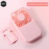 Handhållen USB Mini Fan Portable Pocket Fan Office Dormitory Desktop Fan Outdoor Travel Air Cooler Three-He-Vind Hastighet