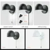 Vägglampor nordiska led inomhus med switch plug Light Black White El Aisle Bedroom Bedside Reading Sconce