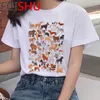 Kvinnors t -shirt shiba inu fransk bulldog gräns collie corgi mop t shirt sommar topp kvinnlig harajuku kawaii tumblr kläder 230510