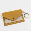 Fashion Slim Leather Wallet Business Credit Card Holder Short Purse ID Card Holder Candy Color Bank Multi Slot Card Case