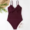 Women's Swimwear 2023 Sexy Tummy Control Swimsuit Slimming Ruched Push Up Bathing Suit Vintage Padded Retro V Neck 230509