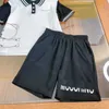 23SS Kinder-Designer-Kleidung, Baby-Set, Kinder-Sets, Jungen, Fransen, Revers, farblich passendes Polo-Shirt, Bären-Buchstabe, Logo-Druck, kurze Ärmel, enge Shorts, Anzug, Baby-Kleidung A1